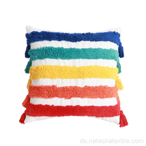 Amazon Tufted Rainbow Dekokissen